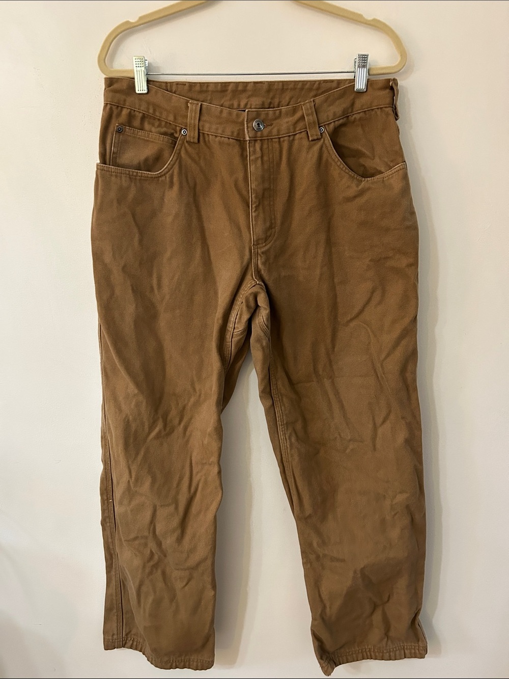 Duluth Trading Co Men's Fire Hose Flannel-Lined Relaxed Fit 5 Pocket Pants 36x32